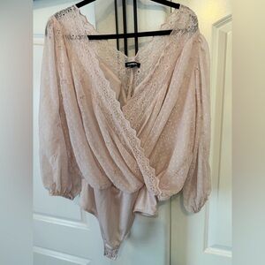 Express Blush Lace bodysuit